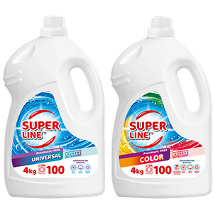 Гель универсальный для стирки цветных и белых тканей ТМ "SUPER LINE"® 4 кг.